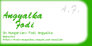 angyalka fodi business card